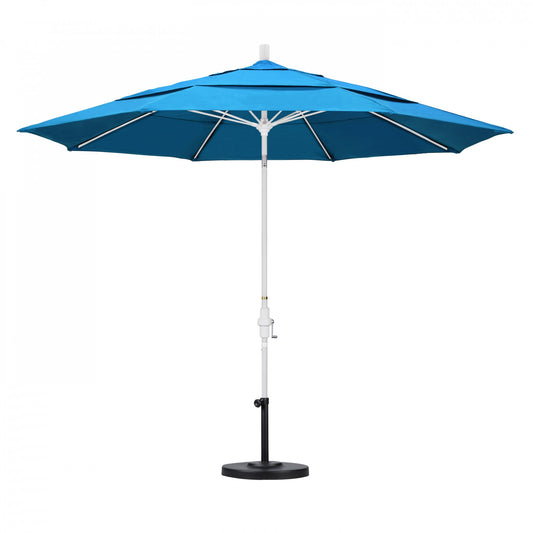 California Umbrella - 11' - Patio Umbrella Umbrella - Aluminum Pole - Canvas Cyan - Sunbrella  - GSCUF118170-56105-DWV