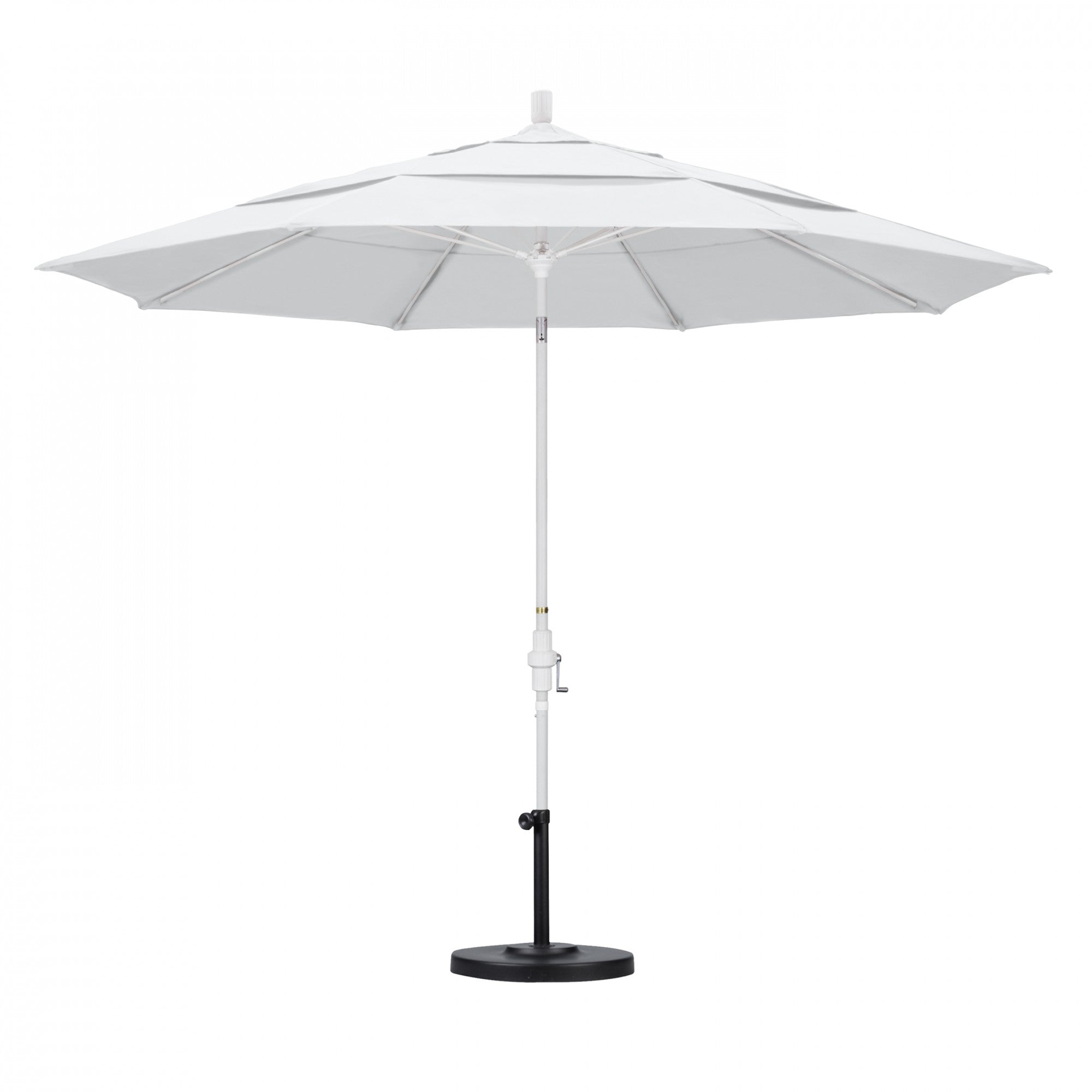 California Umbrella - 11' - Patio Umbrella Umbrella - Aluminum Pole - White - Olefin - GSCUF118170-F04-DWV