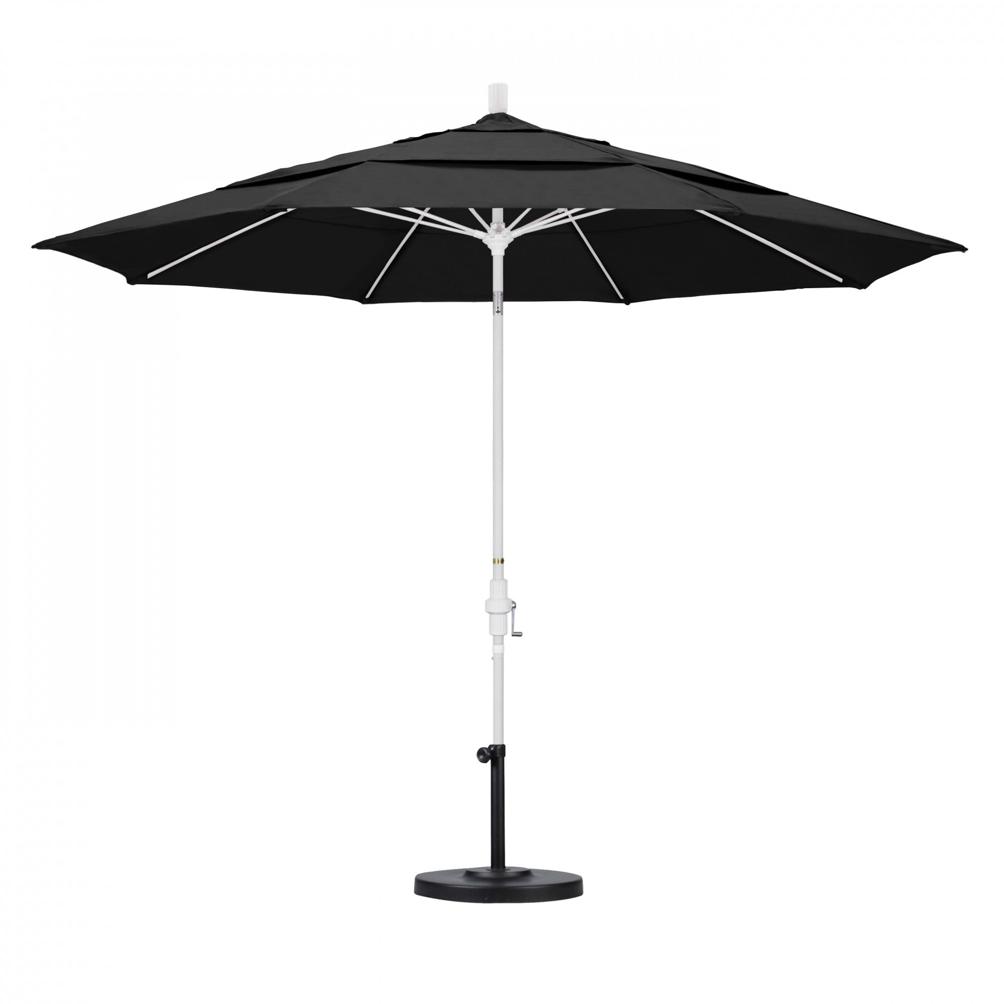 California Umbrella - 11' - Patio Umbrella Umbrella - Aluminum Pole - Black - Olefin - GSCUF118170-F32-DWV