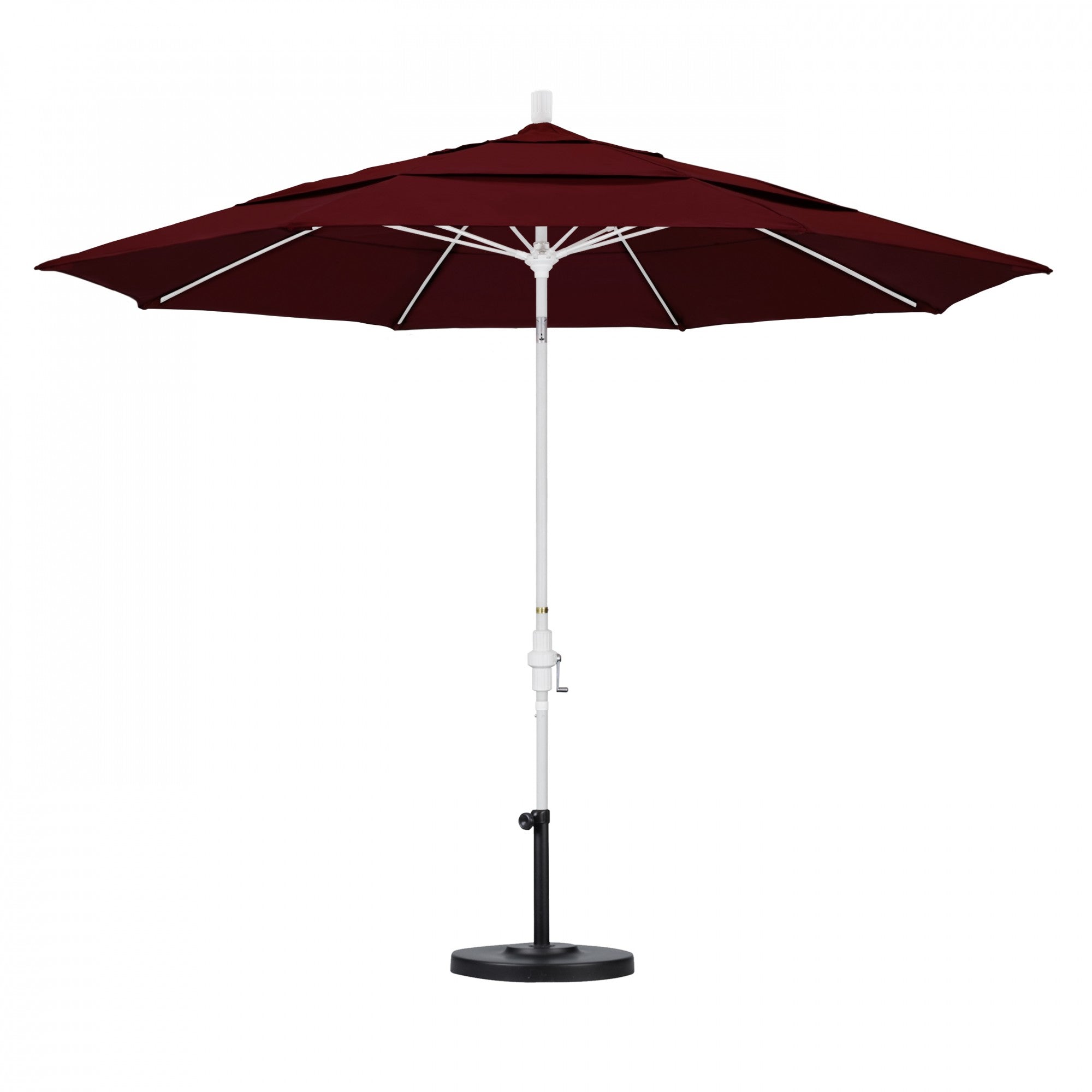 California Umbrella - 11' - Patio Umbrella Umbrella - Aluminum Pole - Burgundy - Pacifica - GSCUF118170-SA36-DWV