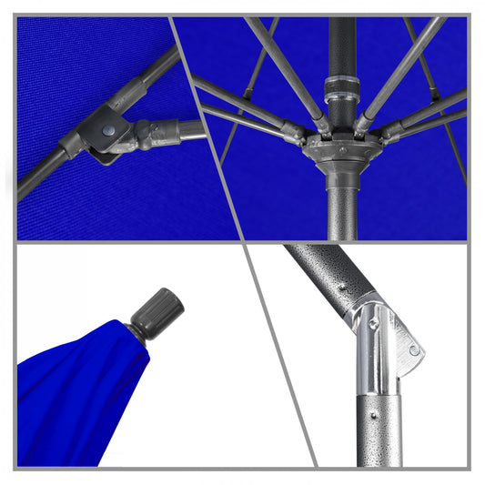 California Umbrella - 7.5' - Patio Umbrella Umbrella - Aluminum Pole - Pacific Blue - Sunbrella  - GSCUF758010-5401