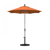 California Umbrella - 7.5' - Patio Umbrella Umbrella - Aluminum Pole - Tangerine - Sunbrella  - GSCUF758010-5406