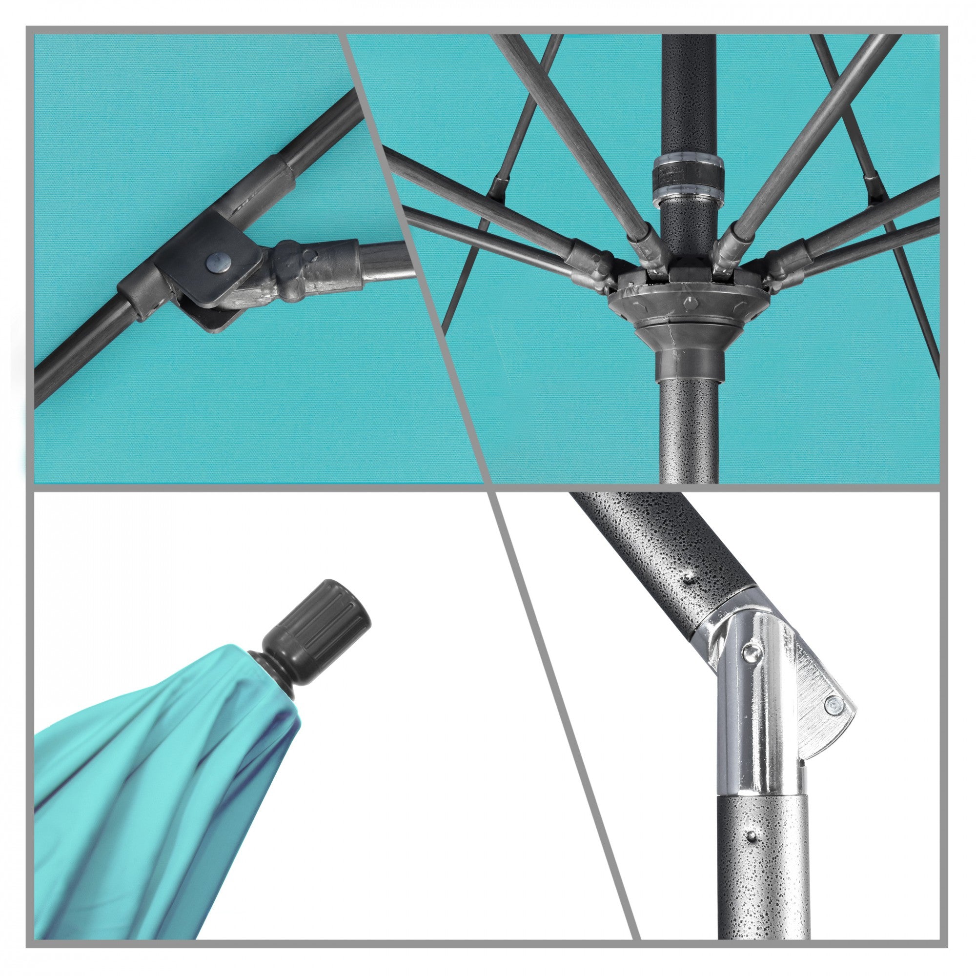 California Umbrella - 7.5' - Patio Umbrella Umbrella - Aluminum Pole - Aruba - Sunbrella  - GSCUF758010-5416