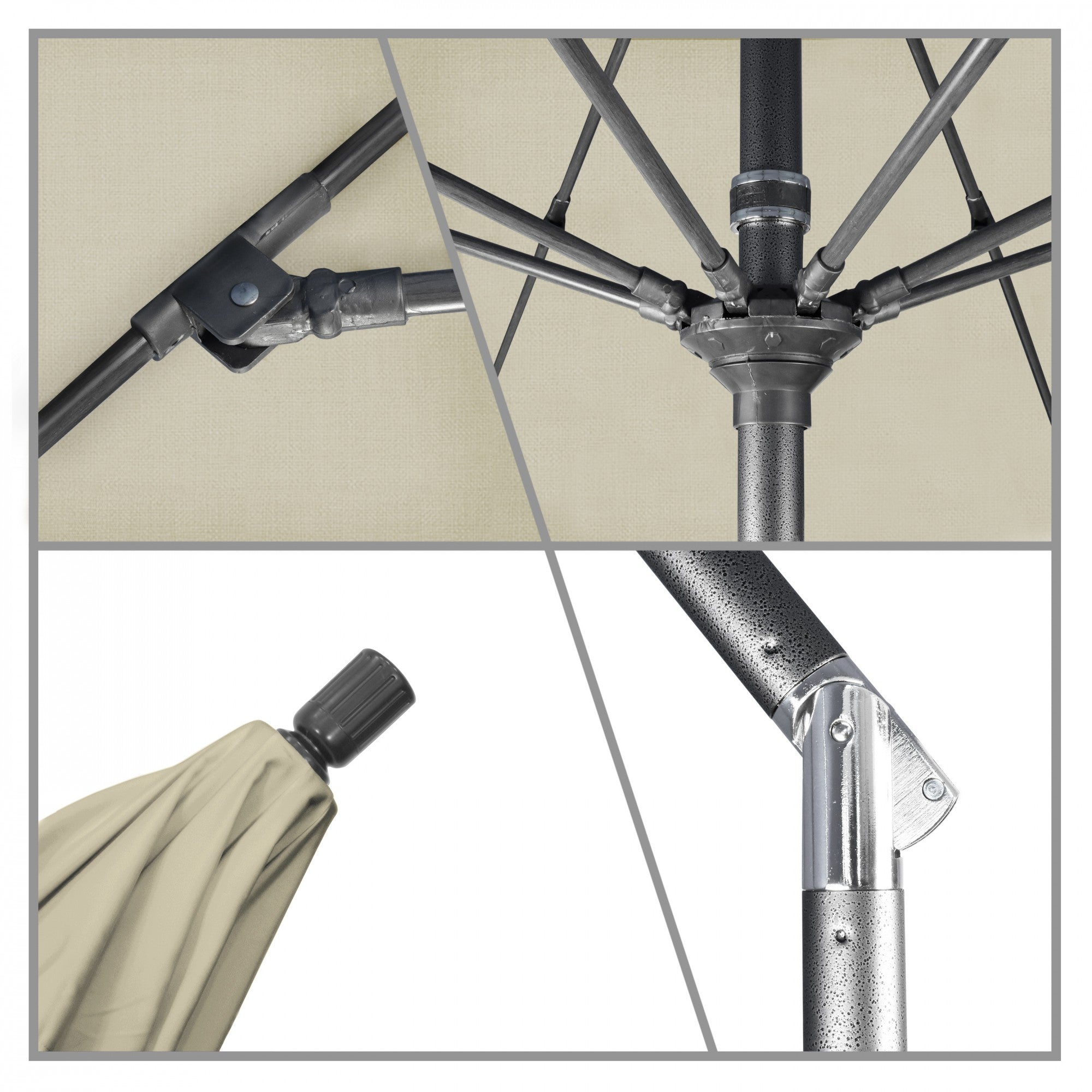 California Umbrella - 7.5' - Patio Umbrella Umbrella - Aluminum Pole - Beige - Sunbrella  - GSCUF758010-5422
