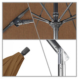 California Umbrella - 7.5' - Patio Umbrella Umbrella - Aluminum Pole - Teak - Sunbrella  - GSCUF758010-5488