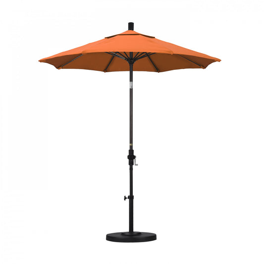 California Umbrella - 7.5' - Patio Umbrella Umbrella - Aluminum Pole - Tangerine - Sunbrella  - GSCUF758117-5406