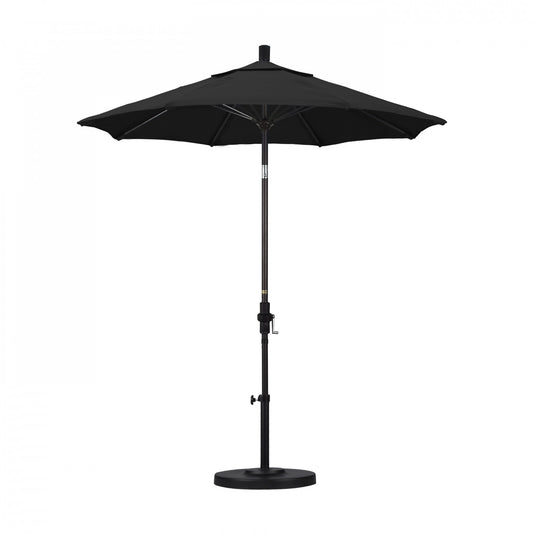 California Umbrella - 7.5' - Patio Umbrella Umbrella - Aluminum Pole - Black - Sunbrella  - GSCUF758117-5408