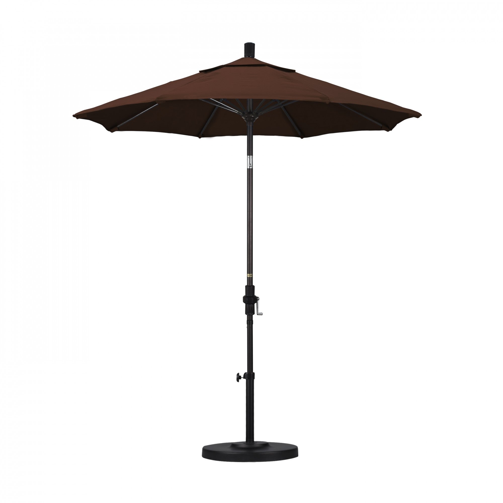 California Umbrella - 7.5' - Patio Umbrella Umbrella - Aluminum Pole - Bay Brown - Sunbrella  - GSCUF758117-5432