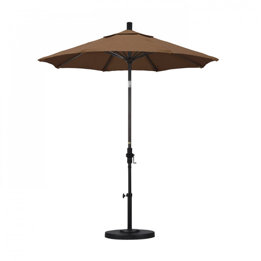 California Umbrella - 7.5' - Patio Umbrella Umbrella - Aluminum Pole - Teak - Sunbrella  - GSCUF758117-5488