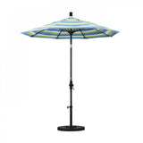 California Umbrella - 7.5' - Patio Umbrella Umbrella - Aluminum Pole - Seville Seaside - Sunbrella  - GSCUF758117-5608