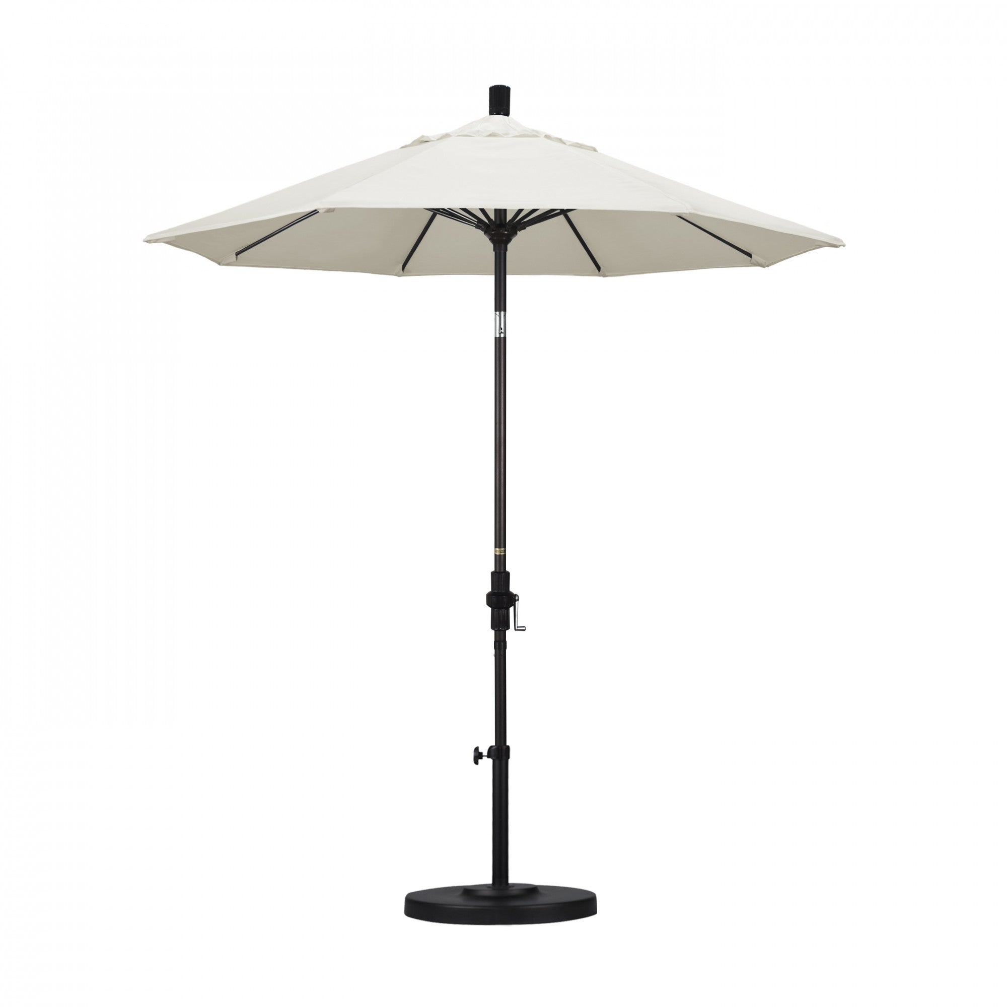 California Umbrella - 7.5' - Patio Umbrella Umbrella - Aluminum Pole - White - Olefin - GSCUF758117-F04