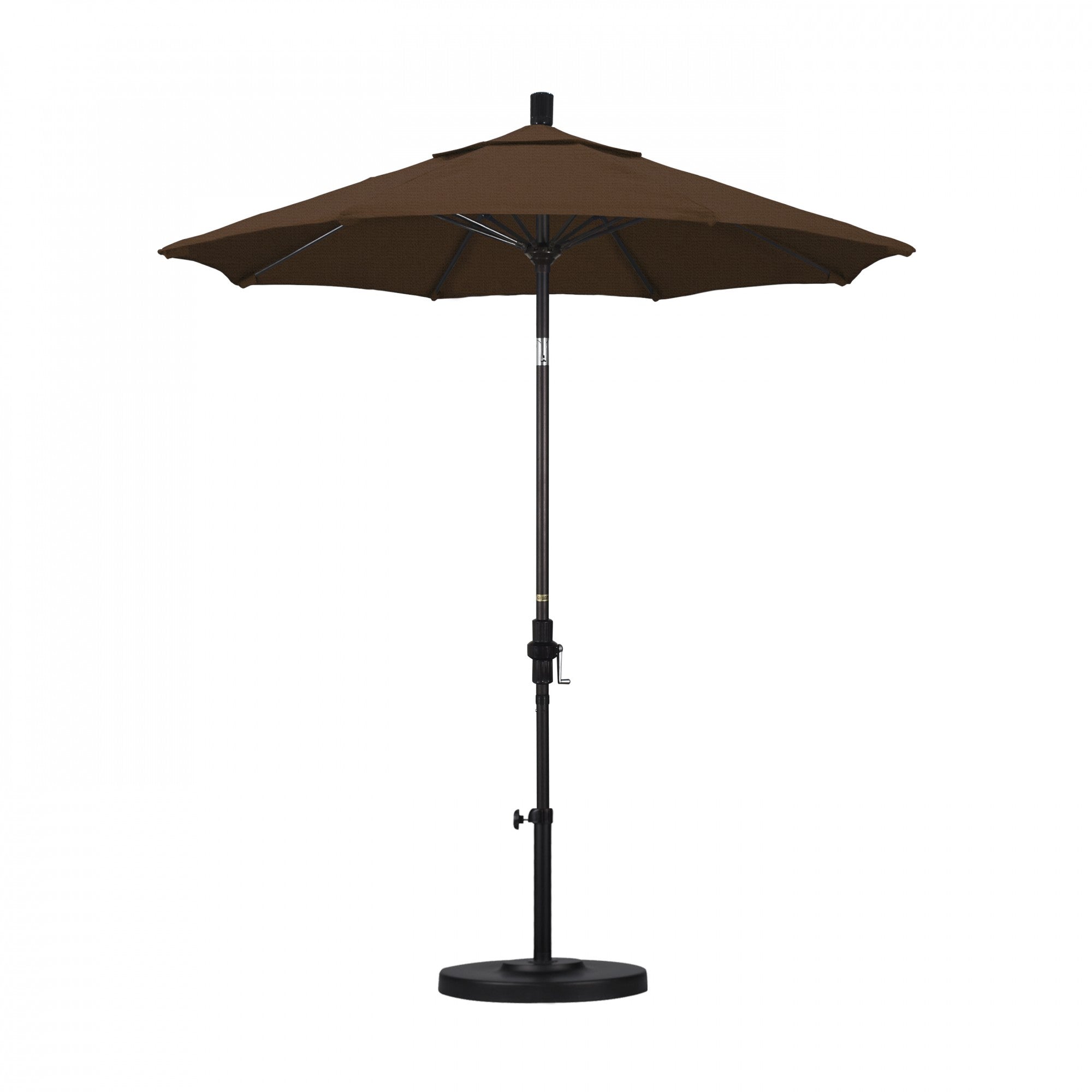 California Umbrella - 7.5' - Patio Umbrella Umbrella - Aluminum Pole - Teak - Olefin - GSCUF758117-F71
