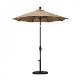 California Umbrella - 7.5' - Patio Umbrella Umbrella - Aluminum Pole - Terrace Sequoia - Olefin - GSCUF758117-FD10