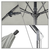 California Umbrella - 9' - Patio Umbrella Umbrella - Aluminum Pole - Granite - Sunbrella  - GSCUF908010-5402