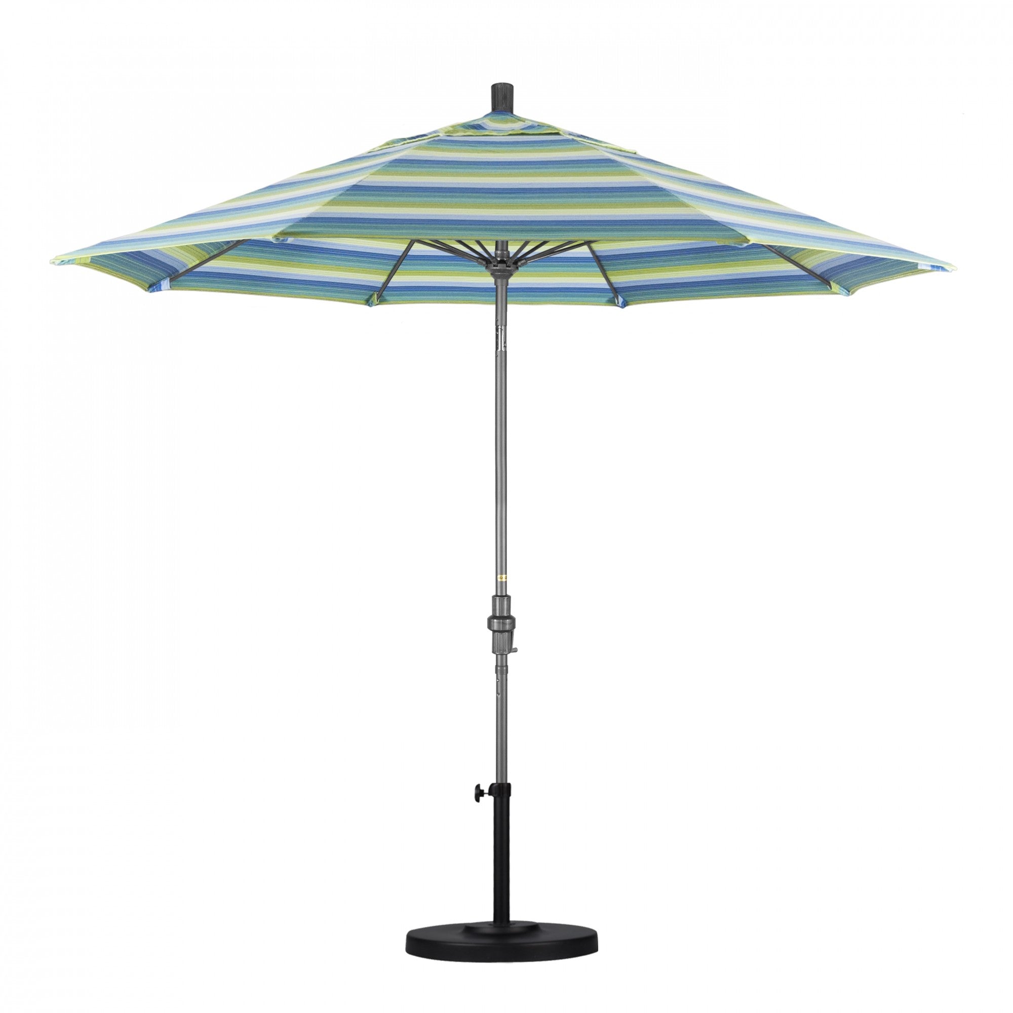 California Umbrella - 9' - Patio Umbrella Umbrella - Aluminum Pole - Seville Seaside - Sunbrella  - GSCUF908010-5608