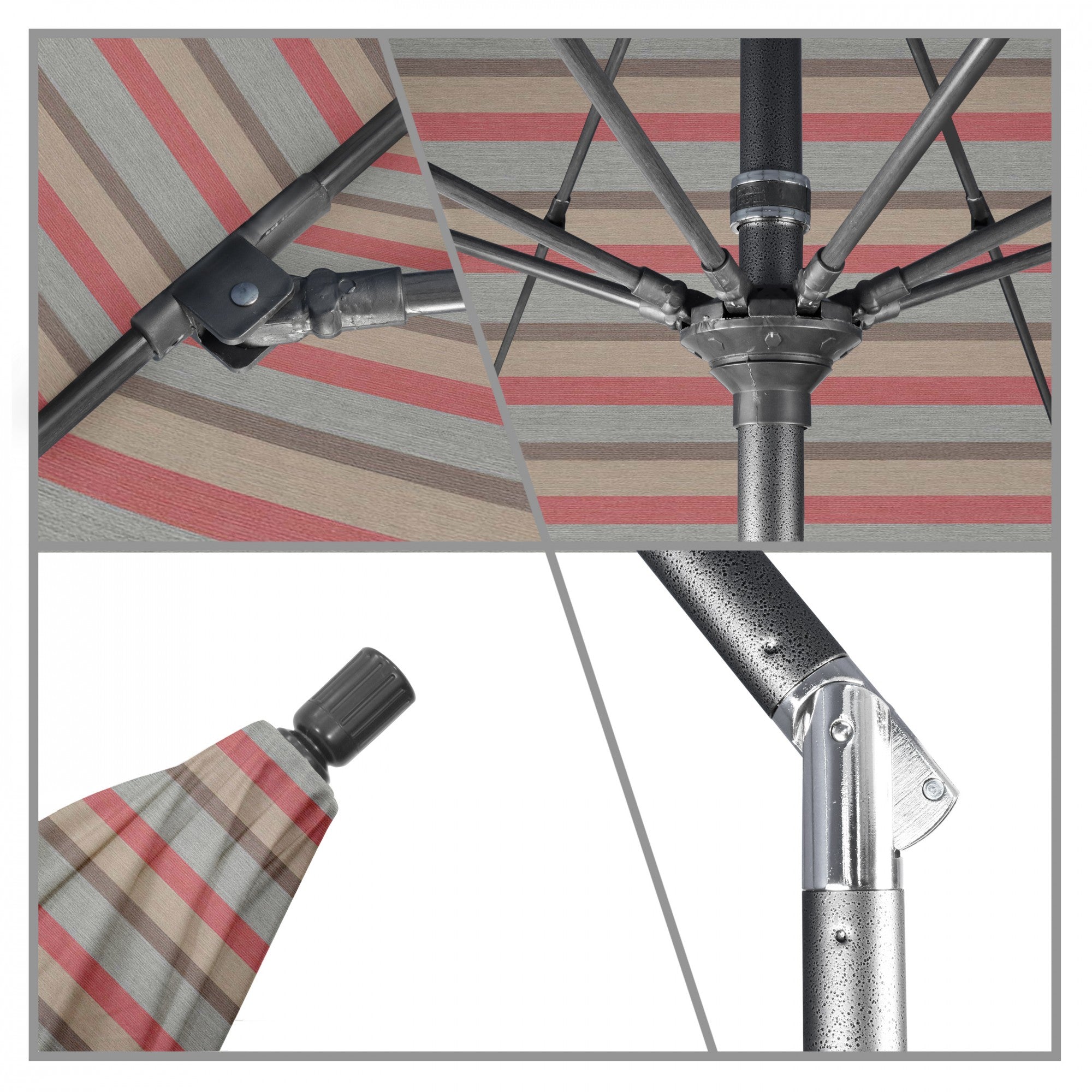 California Umbrella - 9' - Patio Umbrella Umbrella - Aluminum Pole - Gateway Blush           - Sunbrella  - GSCUF908010-58038