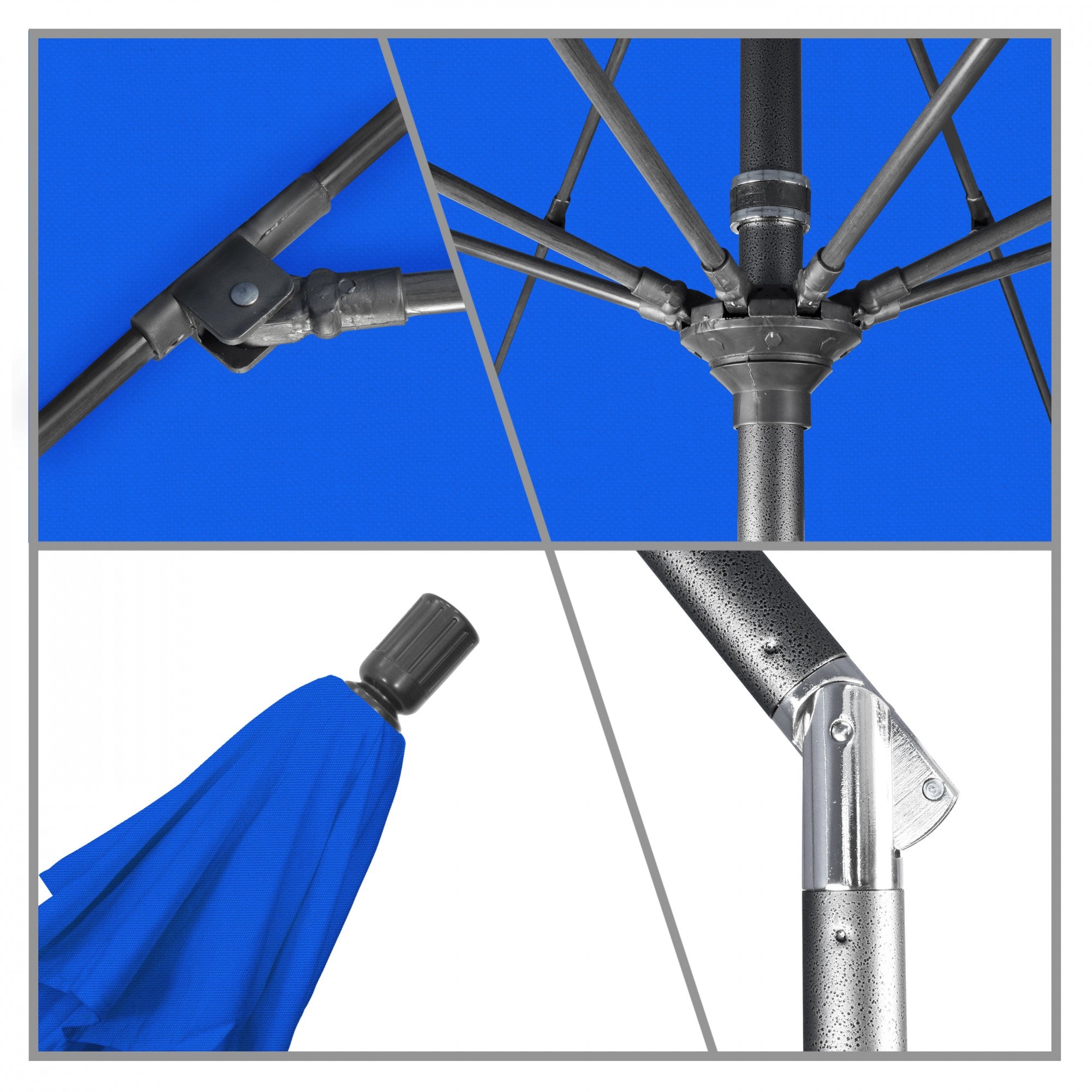 California Umbrella - 9' - Patio Umbrella Umbrella - Aluminum Pole - Royal Blue - Olefin - GSCUF908010-F03