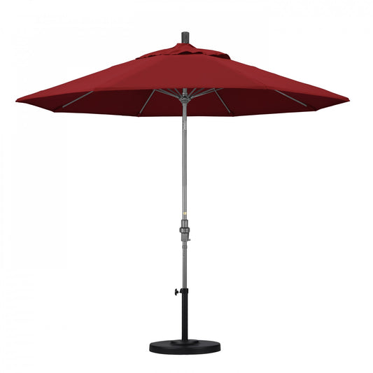 California Umbrella - 9' - Patio Umbrella Umbrella - Aluminum Pole - Red - Olefin - GSCUF908010-F13
