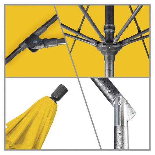 California Umbrella - 9' - Patio Umbrella Umbrella - Aluminum Pole - Lemon - Olefin - GSCUF908010-F25