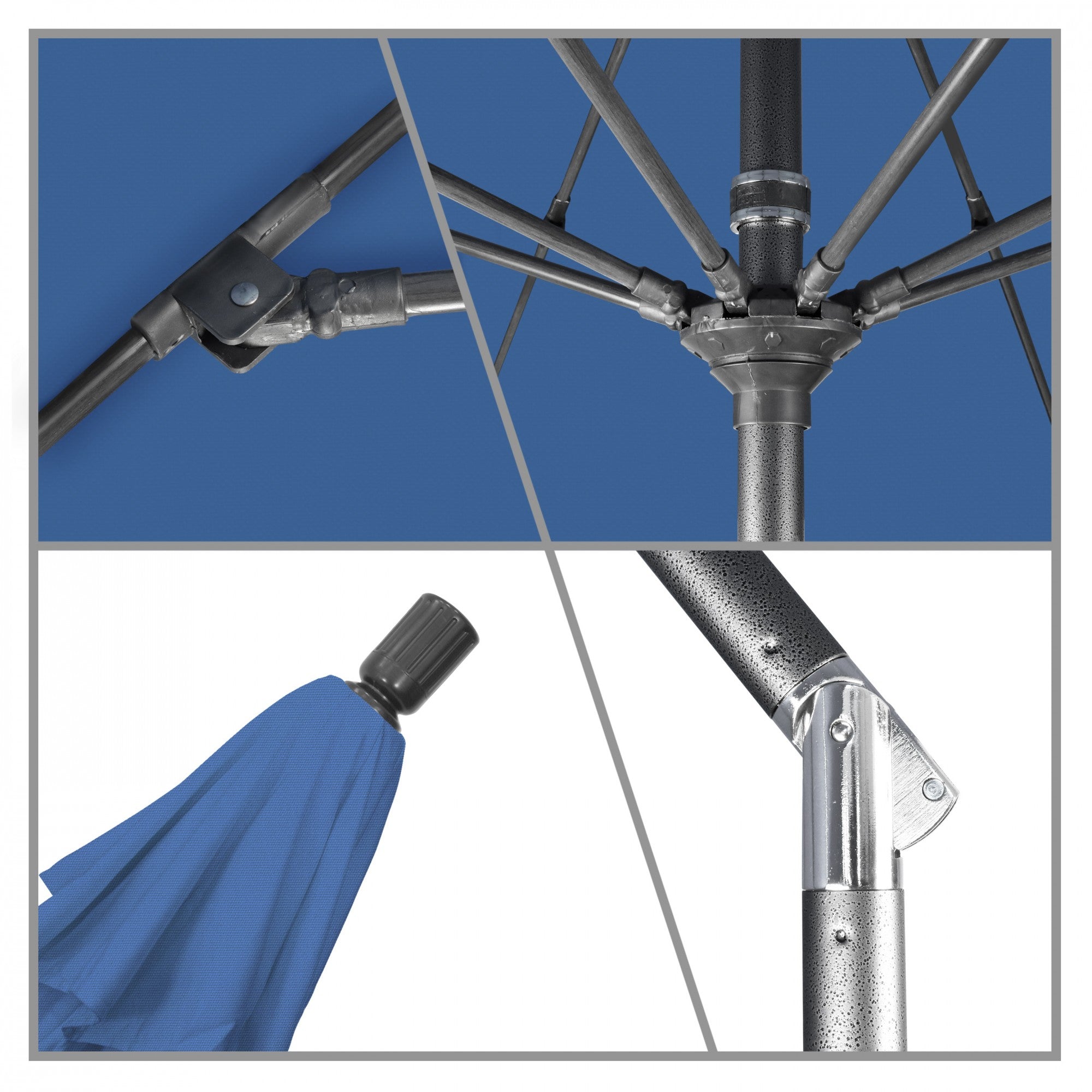 California Umbrella - 9' - Patio Umbrella Umbrella - Aluminum Pole - Frost Blue - Olefin - GSCUF908010-F26
