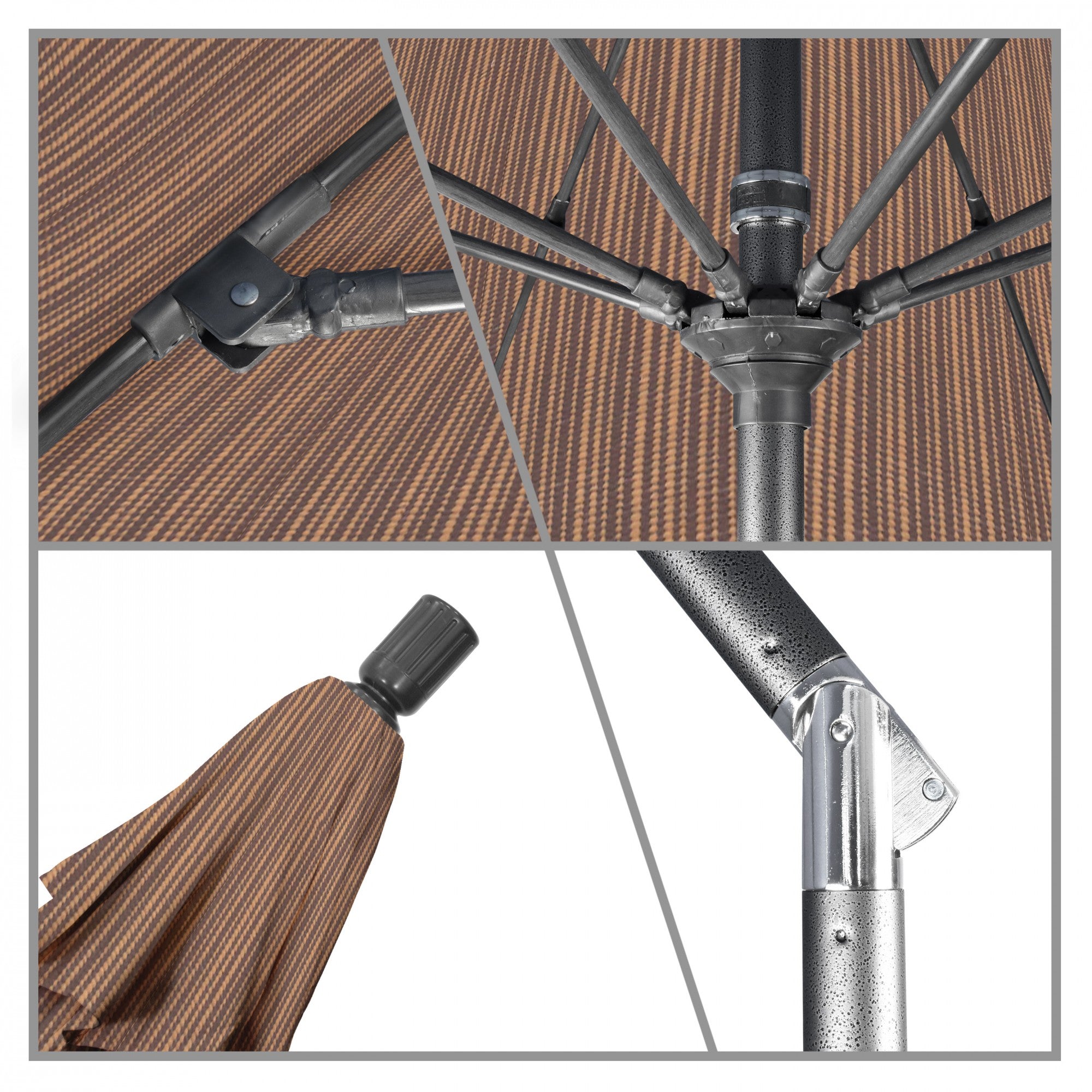 California Umbrella - 9' - Patio Umbrella Umbrella - Aluminum Pole - Terrace Sequoia - Olefin - GSCUF908010-FD10