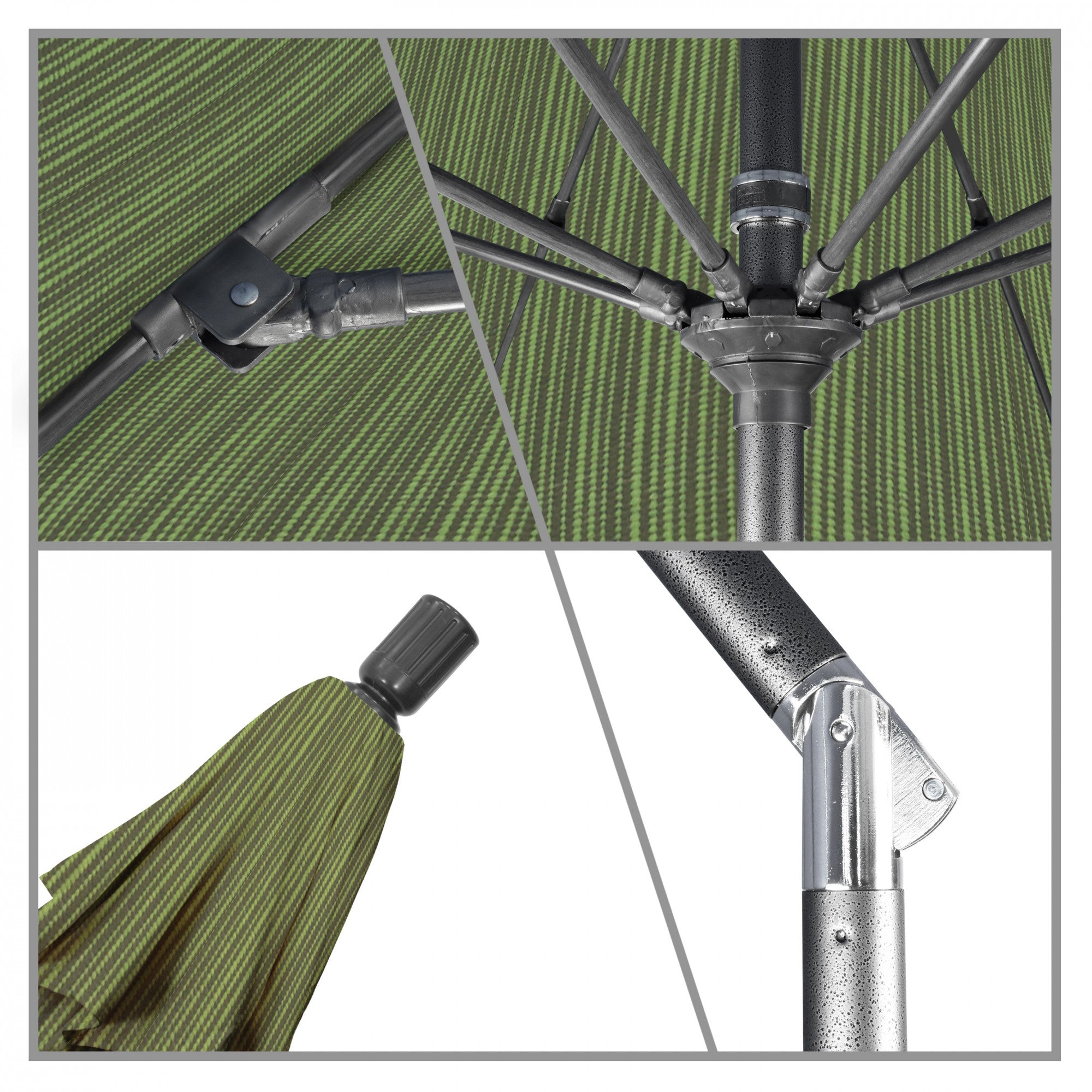 California Umbrella - 9' - Patio Umbrella Umbrella - Aluminum Pole - Terrace Fern - Olefin - GSCUF908010-FD11