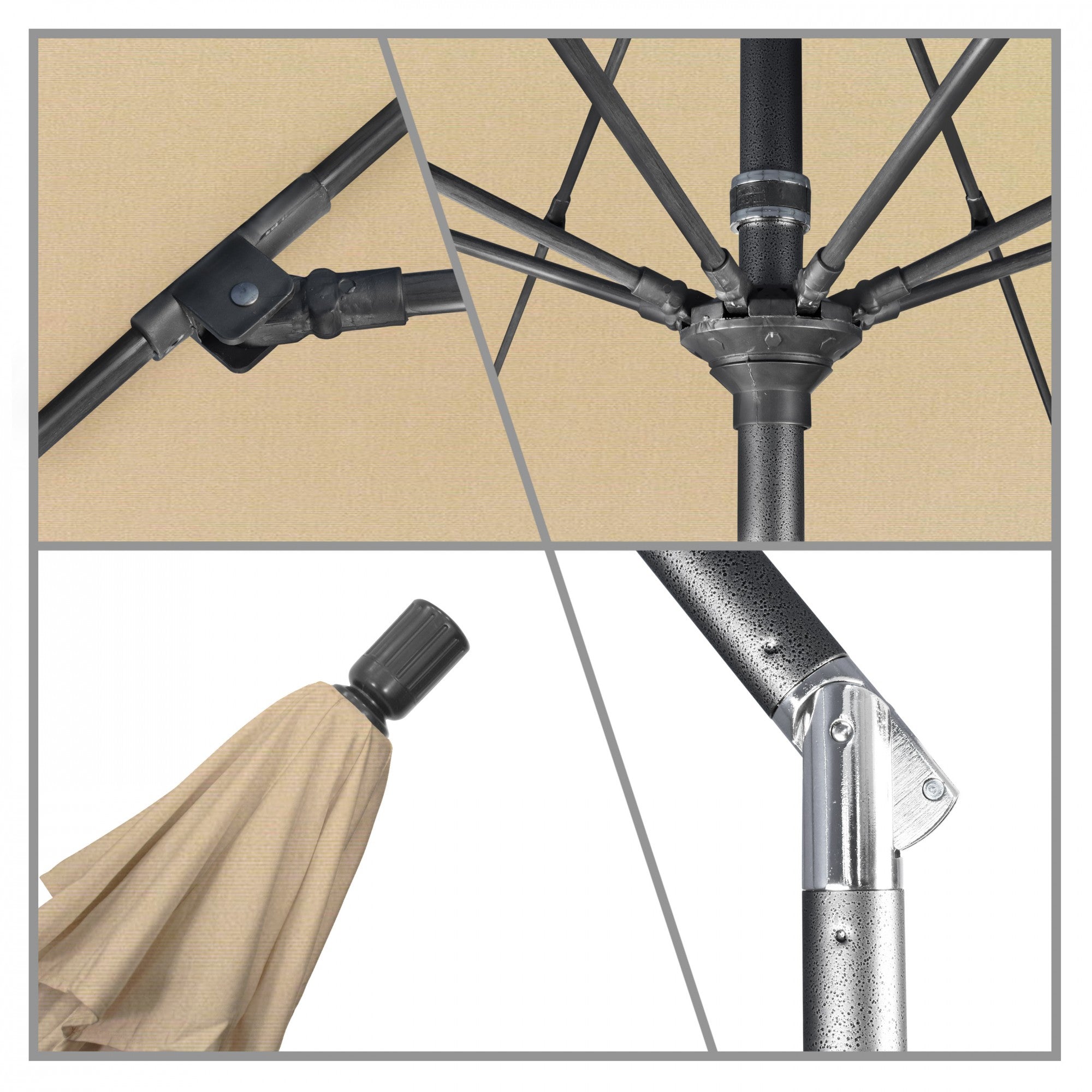 California Umbrella - 9' - Patio Umbrella Umbrella - Aluminum Pole - Beige - Pacifica - GSCUF908010-SA22