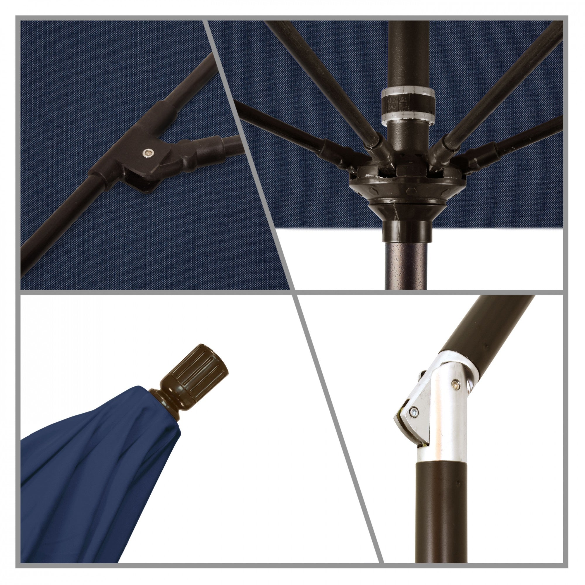 California Umbrella - 9' - Patio Umbrella Umbrella - Aluminum Pole - Spectrum Indigo - Sunbrella  - GSCUF908117-48080