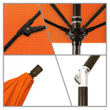 California Umbrella - 9' - Patio Umbrella Umbrella - Aluminum Pole - Tangerine - Sunbrella  - GSCUF908117-5406