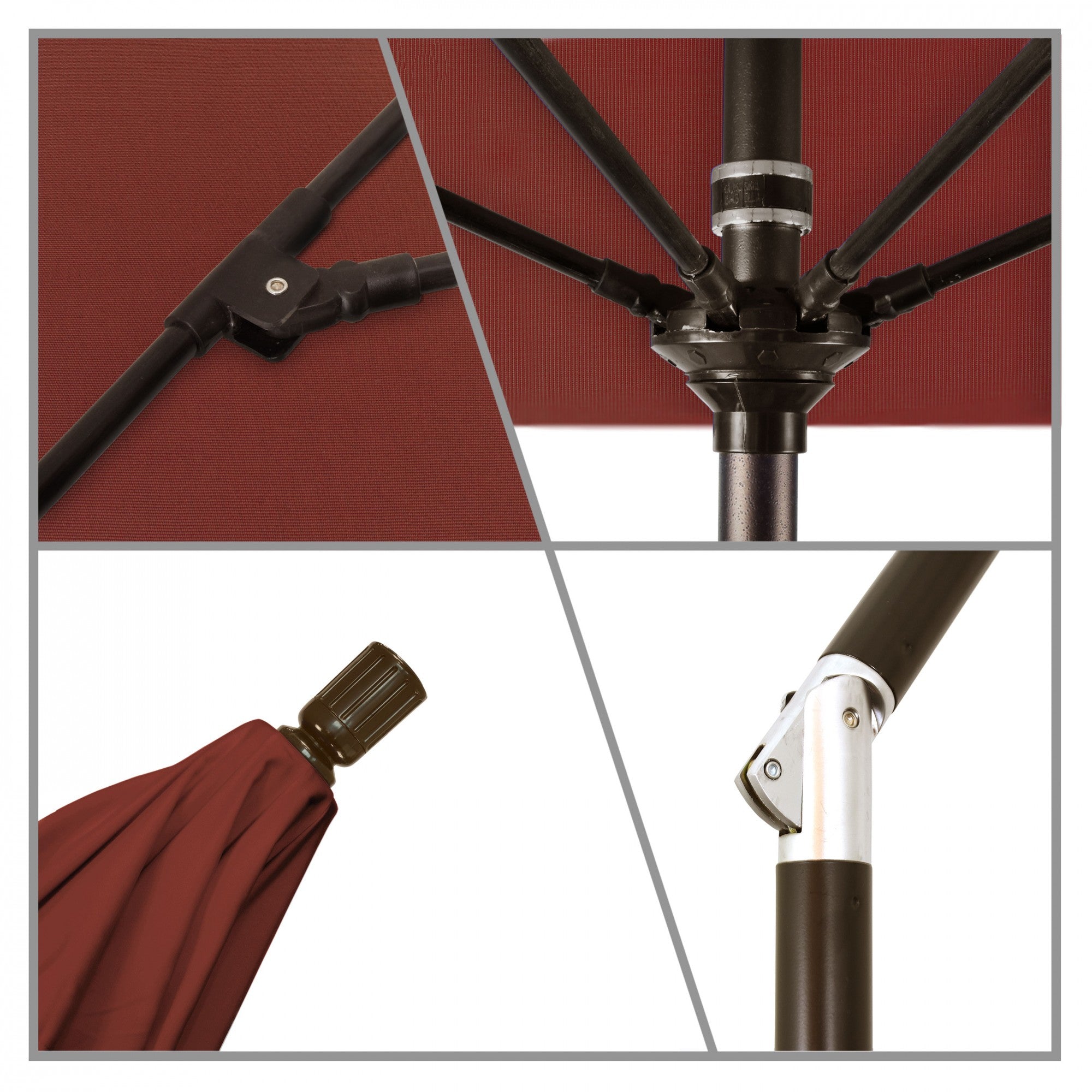 California Umbrella - 9' - Patio Umbrella Umbrella - Aluminum Pole - Henna - Sunbrella  - GSCUF908117-5407