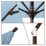 California Umbrella - 9' - Patio Umbrella Umbrella - Aluminum Pole - Air Blue - Sunbrella  - GSCUF908117-5410