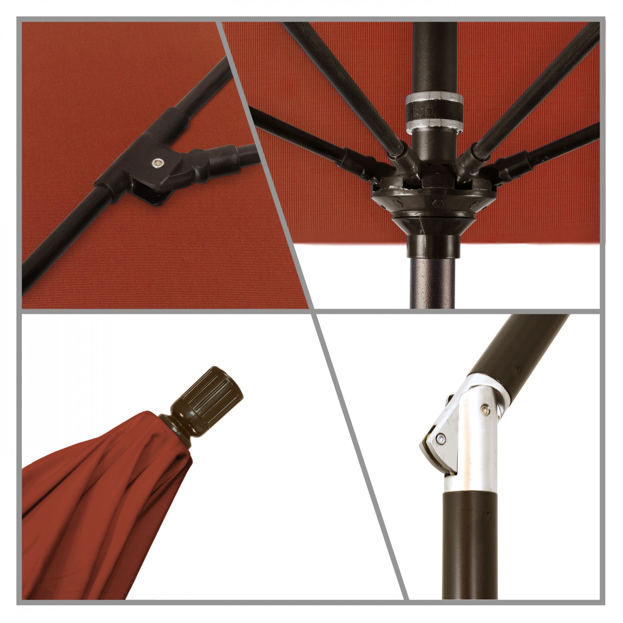 California Umbrella - 9' - Patio Umbrella Umbrella - Aluminum Pole - Terracotta - Sunbrella  - GSCUF908117-5440