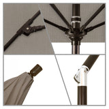 California Umbrella - 9' - Patio Umbrella Umbrella - Aluminum Pole - Taupe - Sunbrella  - GSCUF908117-5461