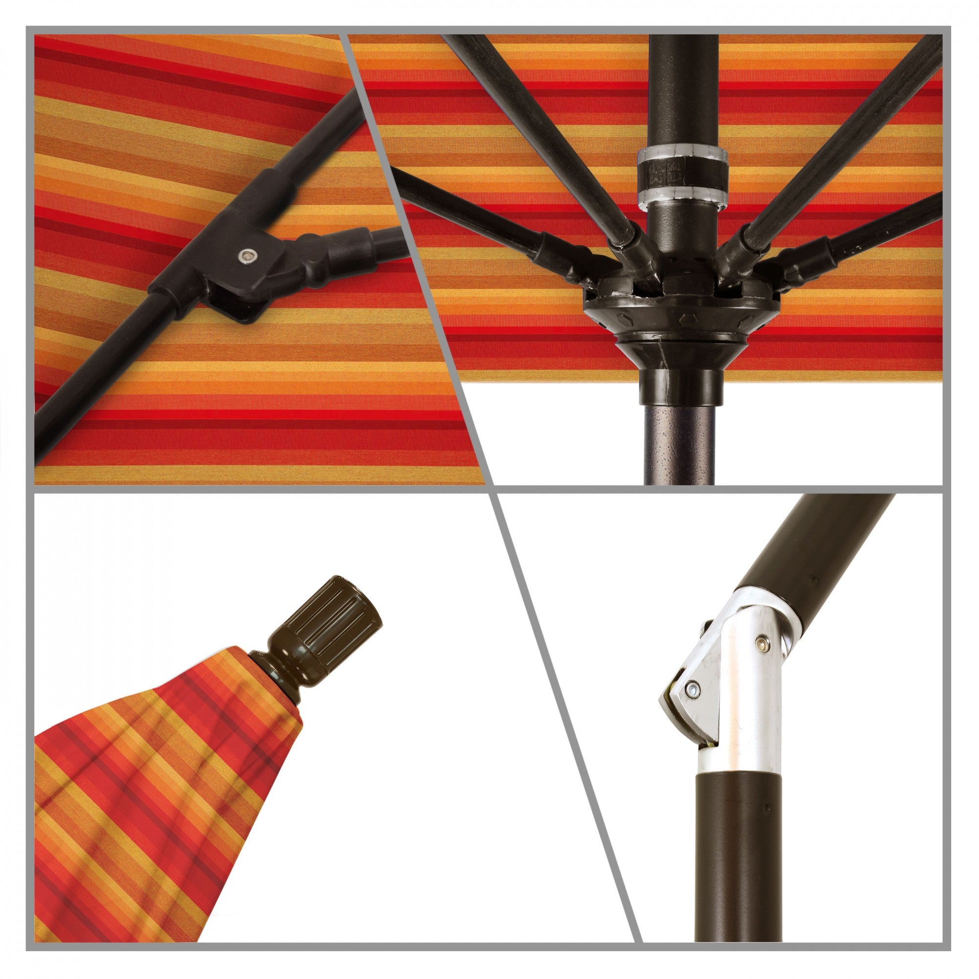 California Umbrella - 9' - Patio Umbrella Umbrella - Aluminum Pole - Astoria Sunset - Sunbrella  - GSCUF908117-56095