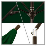 California Umbrella - 9' - Patio Umbrella Umbrella - Aluminum Pole - Hunter Green - Olefin - GSCUF908117-F08