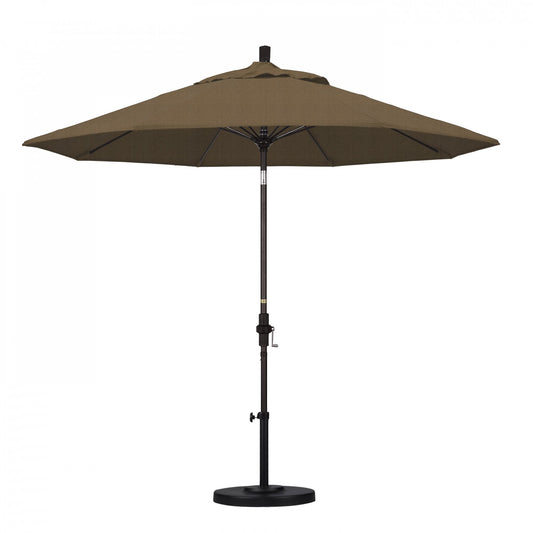 California Umbrella - 9' - Patio Umbrella Umbrella - Aluminum Pole - Woven Sesame - Olefin - GSCUF908117-F76