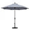 California Umbrella - 9' - Patio Umbrella Umbrella - Aluminum Pole - Navy White Cabana Stripe - Olefin - GSCUF908117-F96