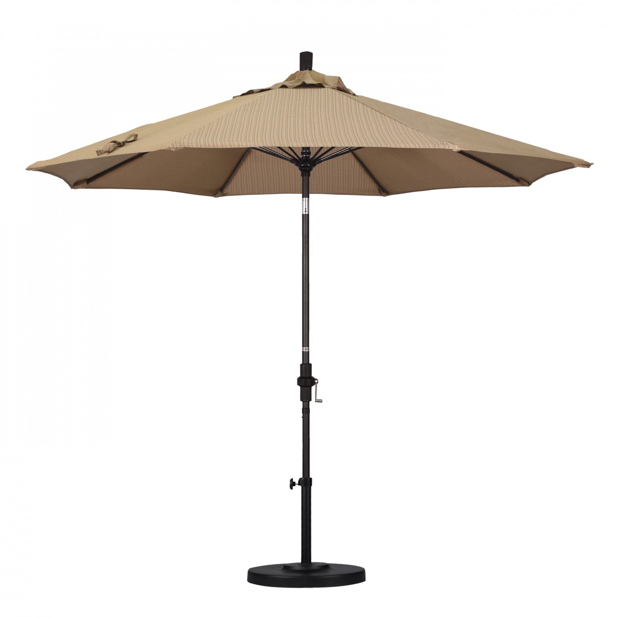 California Umbrella - 9' - Patio Umbrella Umbrella - Aluminum Pole - Terrace Sequoia - Olefin - GSCUF908117-FD10
