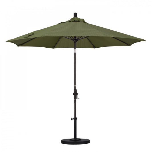 California Umbrella - 9' - Patio Umbrella Umbrella - Aluminum Pole - Terrace Fern - Olefin - GSCUF908117-FD11