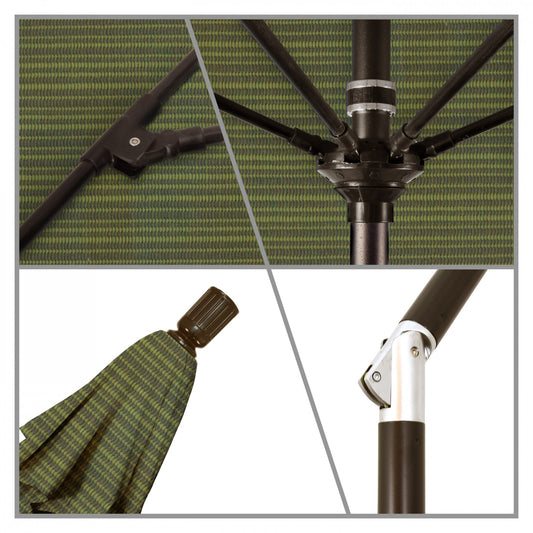 California Umbrella - 9' - Patio Umbrella Umbrella - Aluminum Pole - Terrace Fern - Olefin - GSCUF908117-FD11