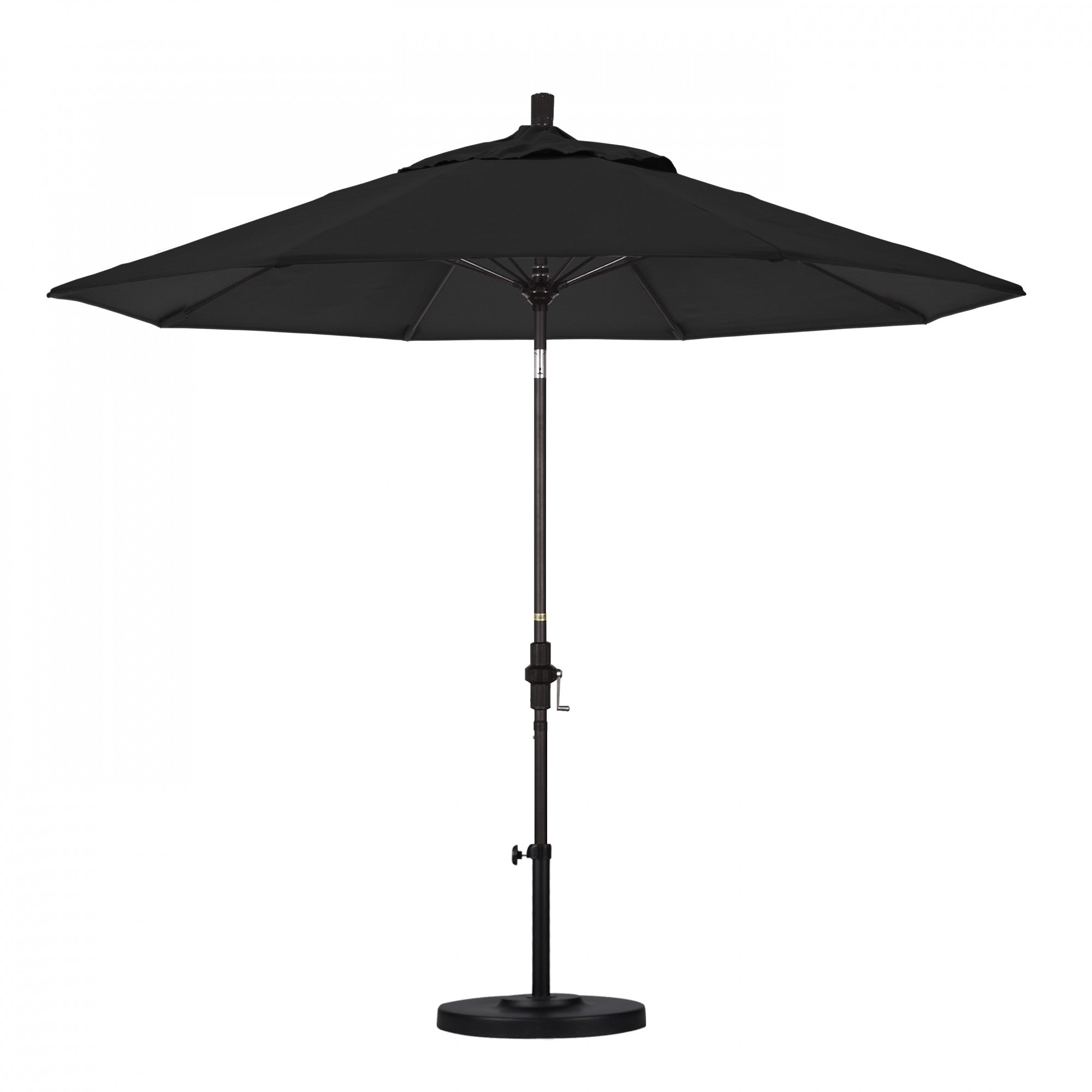 California Umbrella - 9' - Patio Umbrella Umbrella - Aluminum Pole - Black - Pacifica - GSCUF908117-SA08