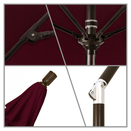 California Umbrella - 9' - Patio Umbrella Umbrella - Aluminum Pole - Burgundy - Pacifica - GSCUF908117-SA36
