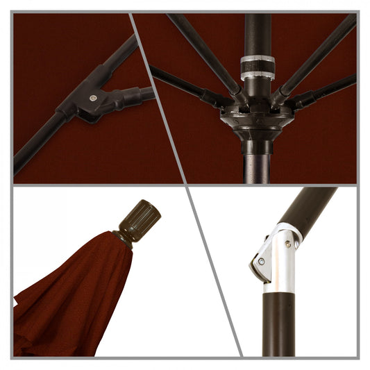California Umbrella - 9' - Patio Umbrella Umbrella - Aluminum Pole - Brick - Pacifica - GSCUF908117-SA40