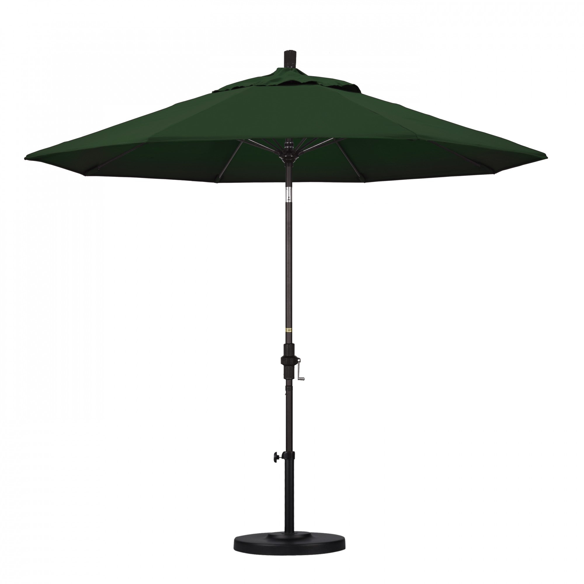 California Umbrella - 9' - Patio Umbrella Umbrella - Aluminum Pole - Hunter Green - Pacifica - GSCUF908117-SA46