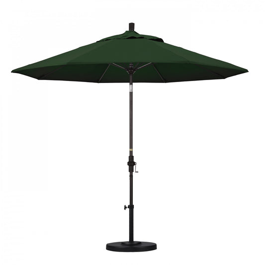 California Umbrella - 9' - Patio Umbrella Umbrella - Aluminum Pole - Hunter Green - Pacifica - GSCUF908117-SA46