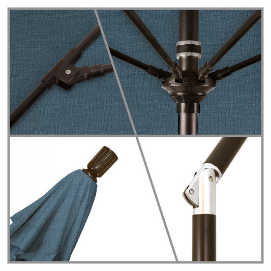 California Umbrella - 9' - Patio Umbrella Umbrella - Aluminum Pole - Sapphire - Pacifica - GSCUF908117-SA52