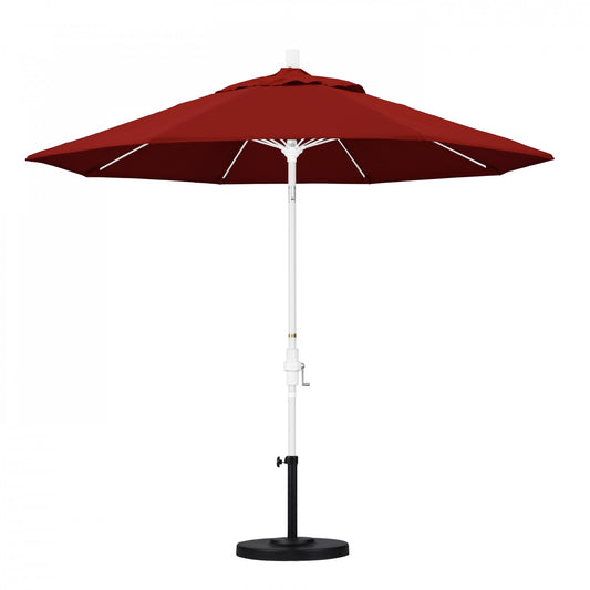 California Umbrella - 9' - Patio Umbrella Umbrella - Aluminum Pole - Jockey Red - Sunbrella  - GSCUF908170-5403
