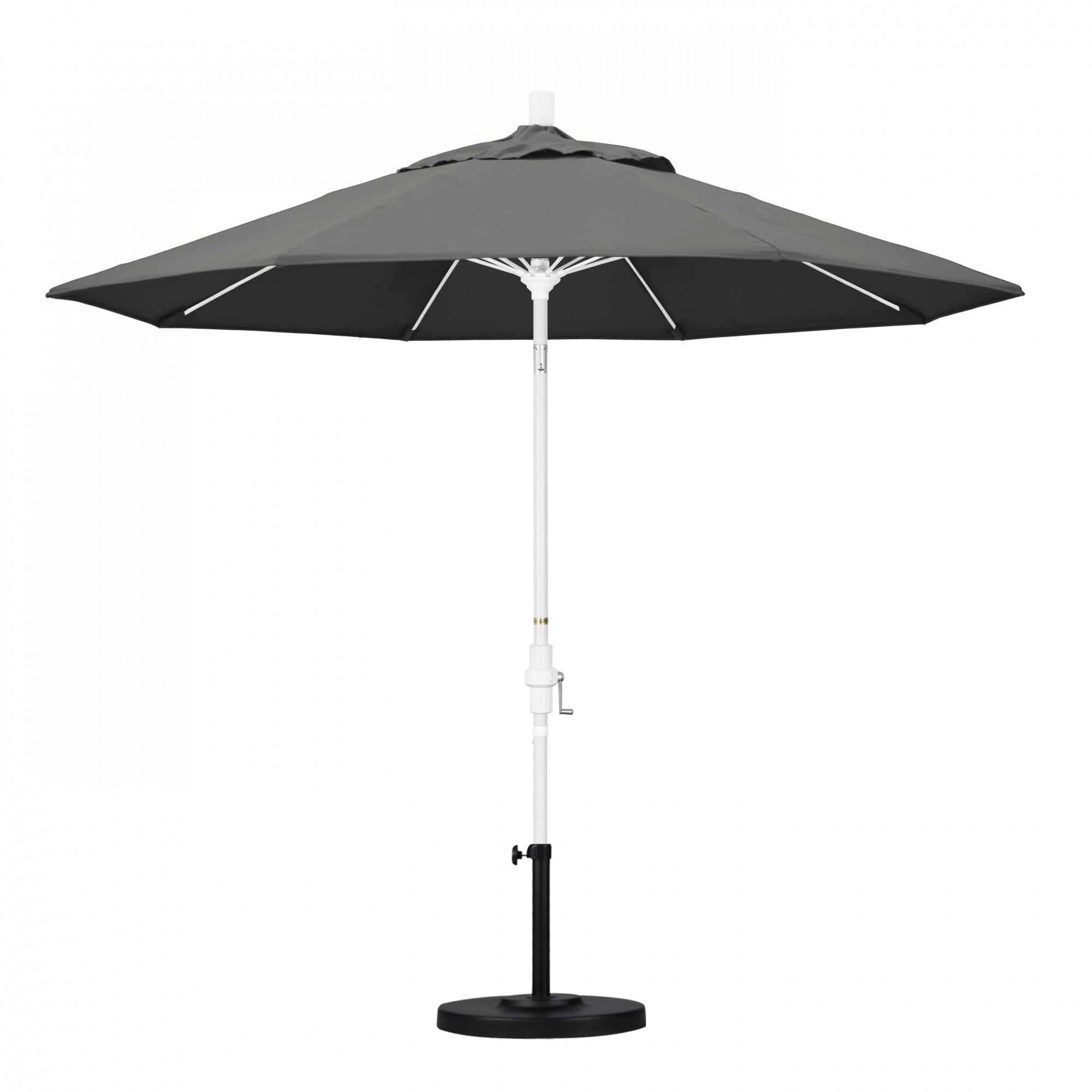 California Umbrella - 9' - Patio Umbrella Umbrella - Aluminum Pole - Charcoal - Sunbrella  - GSCUF908170-54048