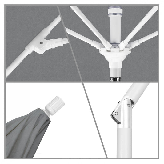 California Umbrella - 9' - Patio Umbrella Umbrella - Aluminum Pole - Charcoal - Sunbrella  - GSCUF908170-54048