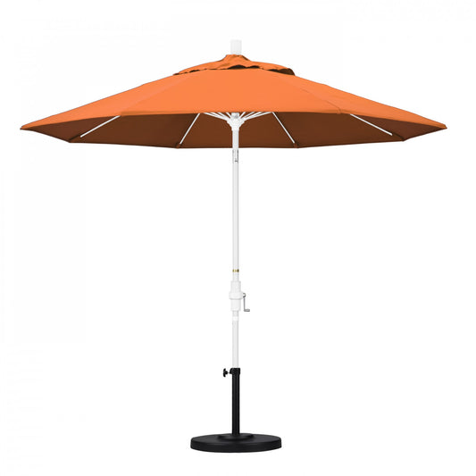 California Umbrella - 9' - Patio Umbrella Umbrella - Aluminum Pole - Tangerine - Sunbrella  - GSCUF908170-5406